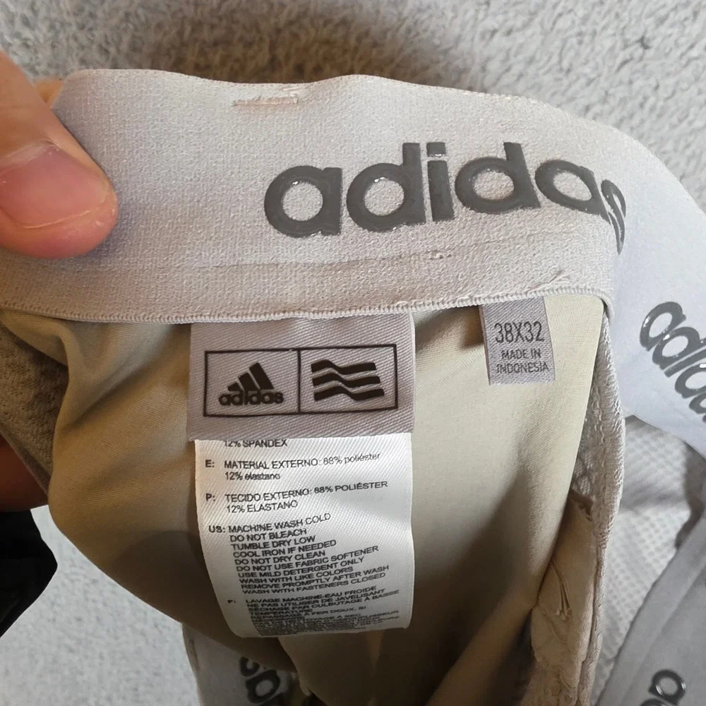 Adidas Ultimate Tapered Pant Mens 38x32‎ Sesame Performance Golf Outdoor NEW